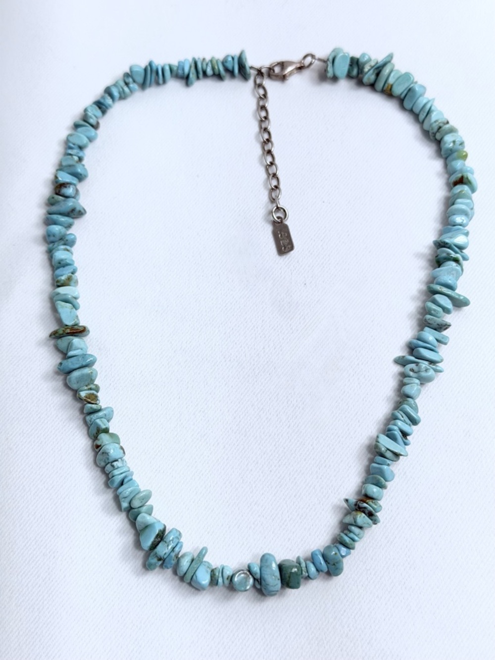 Peyote Bird Vintage Sterling Silver Turquoise Necklace 16”-18” - Picture 6 of 12
